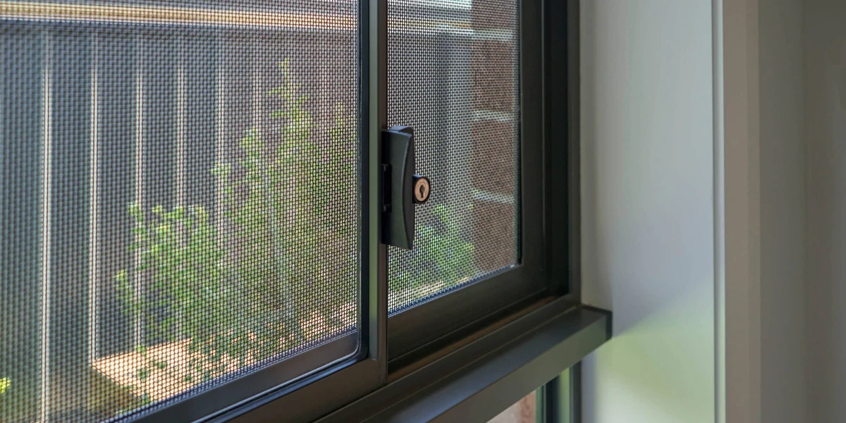 316L stainless steel security mesh used in a coastal window