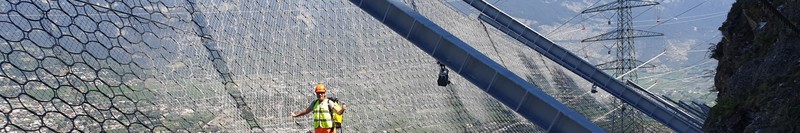 Passive Slope Protection Net product photo showing the product structure