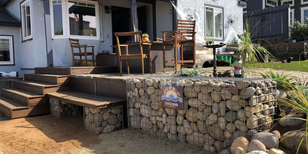 Ecological Interlocking Gabion product detail photo showing the actual product and application