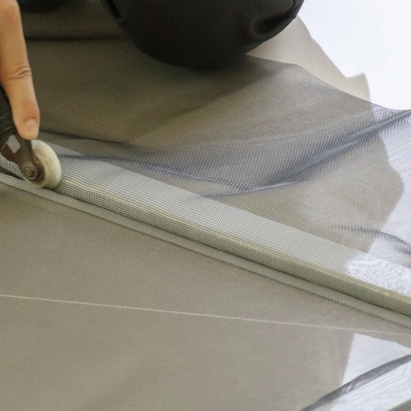Black fiberglass insect screen mesh roll