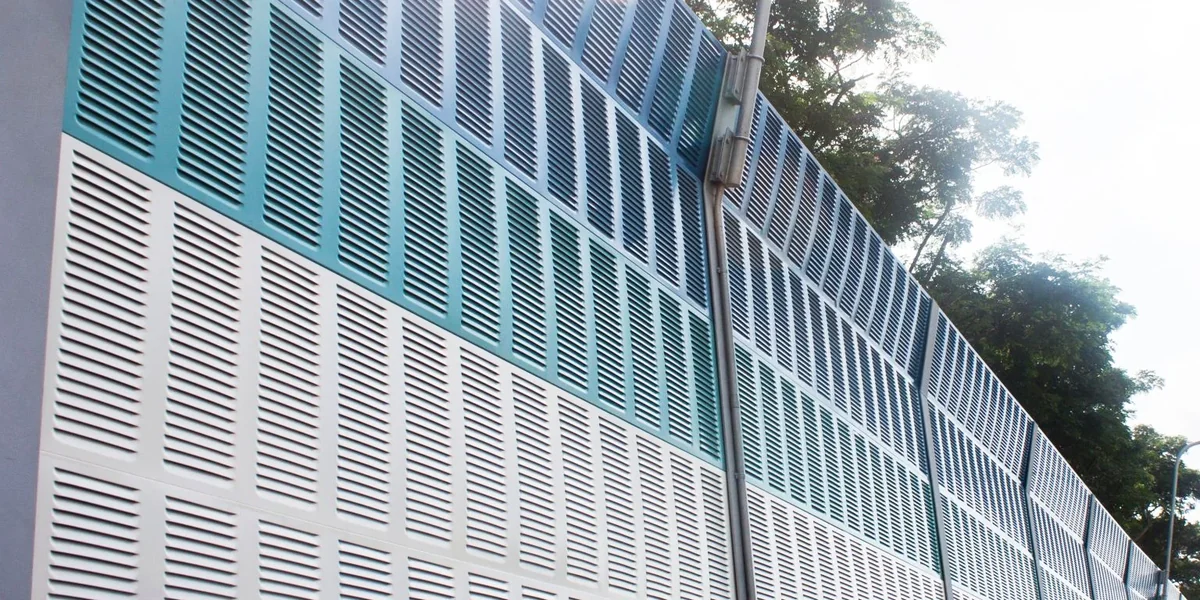 Louver Sound Barrier product detail photo showing the actual product and application