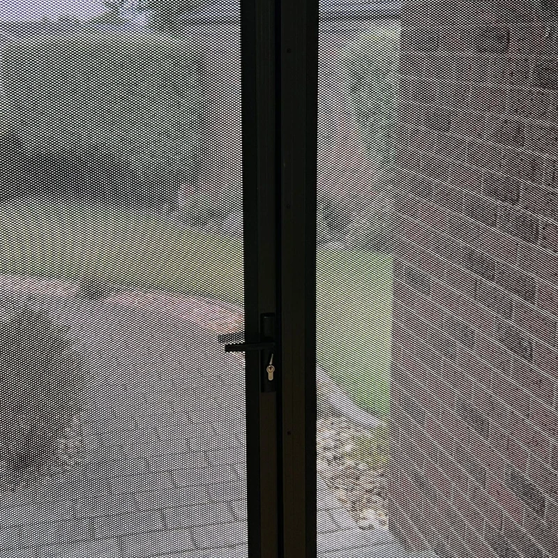 Black round-hole alloy security mesh panel