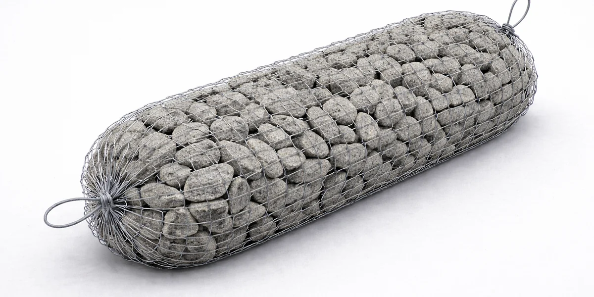 Sack Gabion product detail photo showing the actual product and application