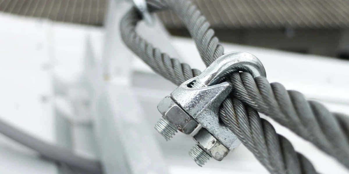 Steel Rope Clasp product detail photo showing the actual product and application